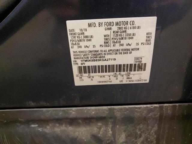 Photo 14 from auction – 2019 FORD EXPLORER with VIN 1FM5K8B85KGA27119