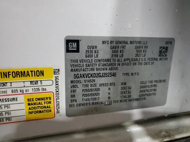 Photo 14 from auction – 2016 BUICK ENCLAVE with VIN 5GAKVCKD2GJ282546