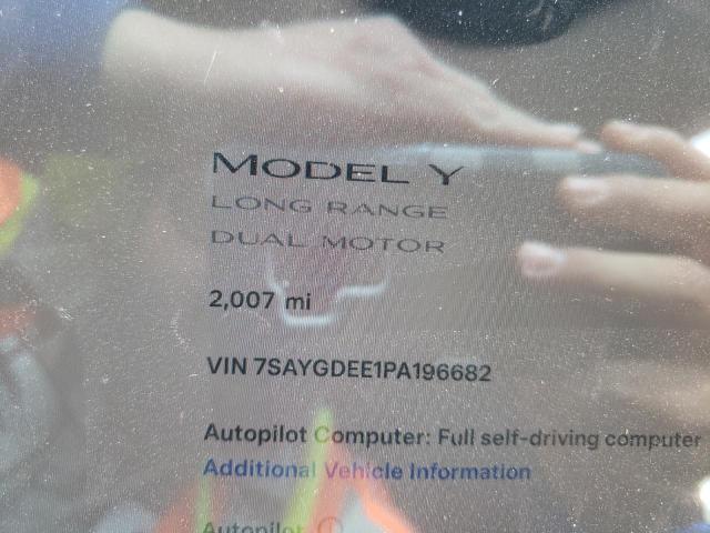 Photo 9 from auction – 2023 TESLA MODEL Y with VIN 7SAYGDEE1PA196682