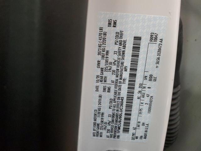 Photo 14 from auction – 2020 FORD ESCAPE TIT with VIN 1FMCU9J90LUC36045
