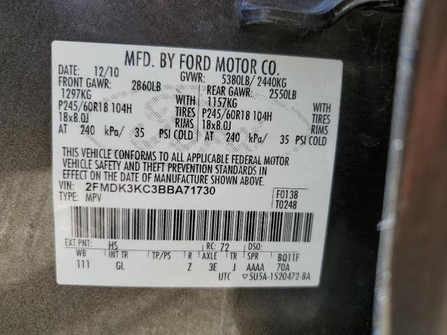 Photo 14 from auction – 2011 FORD EDGE LIMIT with VIN 2FMDK3KC3BBA71730