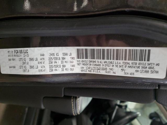Photo 14 from auction – 2016 JEEP CHEROKEE L with VIN 1C4PJLCS1GW216649
