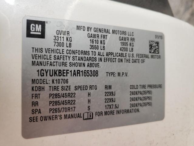 Photo 14 from auction – 2010 CADILLAC ESCALADE L with VIN 1GYUKBEF1AR165308