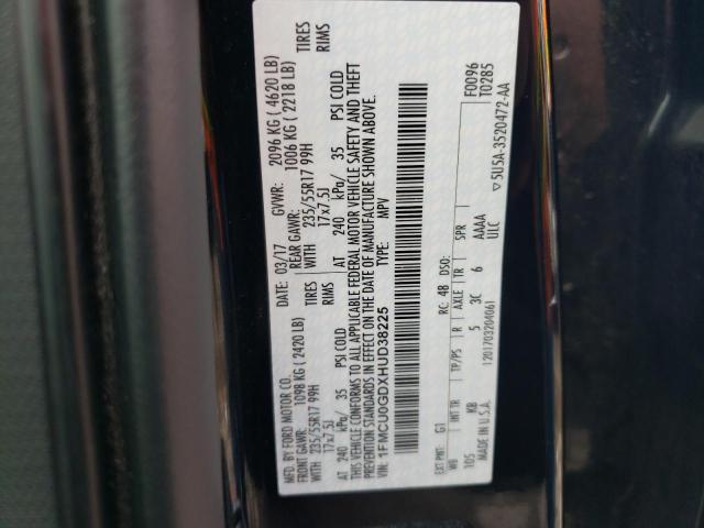 Photo 14 from auction – 2017 FORD ESCAPE SE with VIN 1FMCU0GDXHUD38225