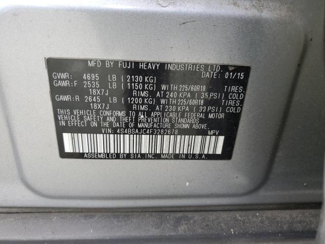 Photo 14 from auction – 2015 SUBARU OUTBACK 2. with VIN 4S4BSAJC4F3282678