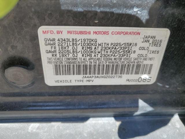 Photo 14 from auction – 2016 MITSUBISHI OUTLANDER with VIN JA4AP3AUXGZ022736