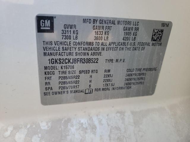 Photo 14 from auction – 2015 GMC YUKON DENA with VIN 1GKS2CKJ8FR308522