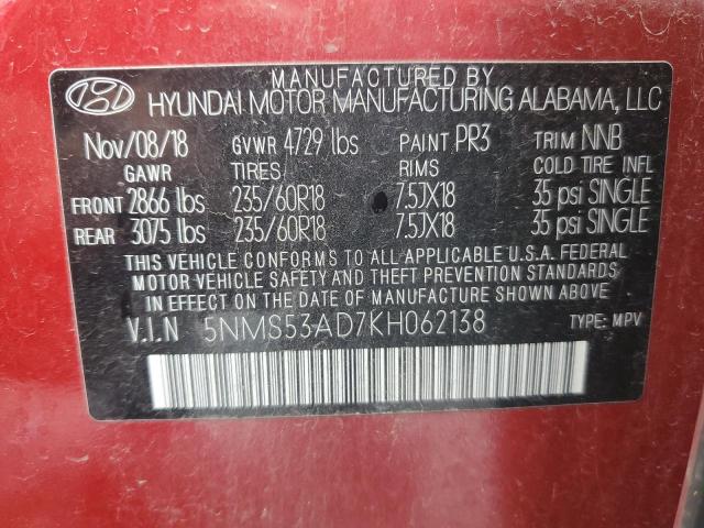 Photo 14 from auction – 2019 HYUNDAI SANTA FE L with VIN 5NMS53AD7KH062138