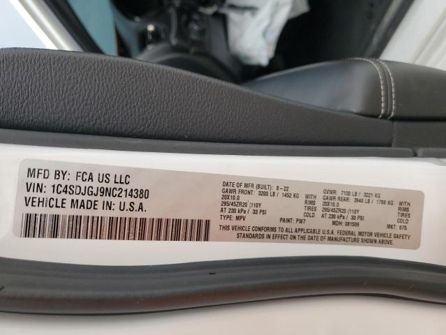Photo 14 from auction – 2022 DODGE DURANGO SR with VIN 1C4SDJGJ9NC214380