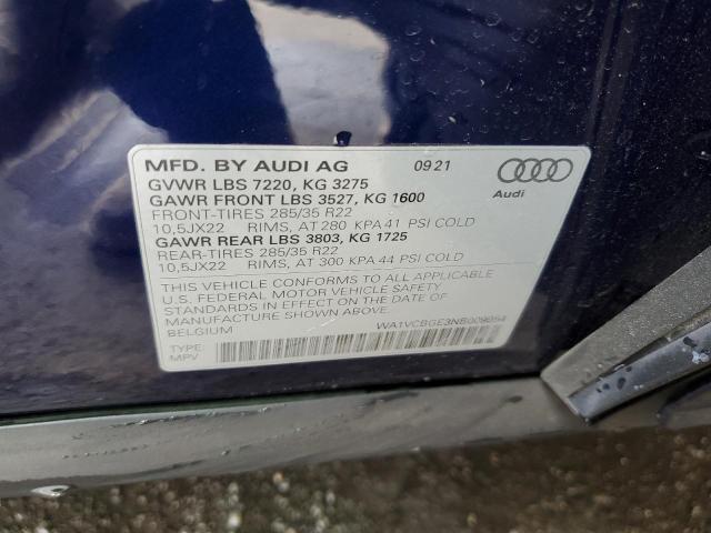 Photo 14 from auction – 2022 AUDI E-TRON S P with VIN WA1VCBGE3NB009954
