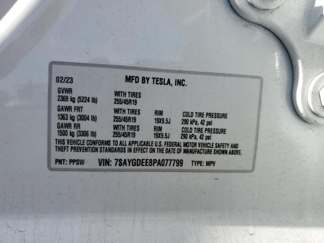Photo 14 from auction – 2023 TESLA MODEL Y with VIN 7SAYGDEE8PA077799