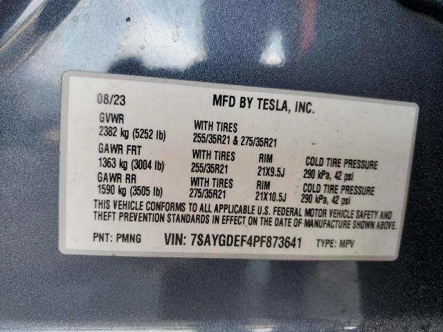 Photo 14 from auction – 2023 TESLA MODEL Y with VIN 7SAYGDEF4PF873641