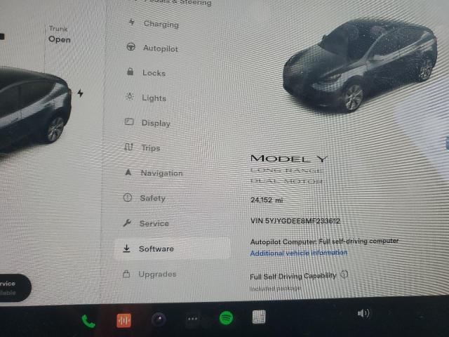 صورة رقم 9 من المزاد - 2021 TESLA MODEL Y مع VIN 5YJYGDEE8MF233612