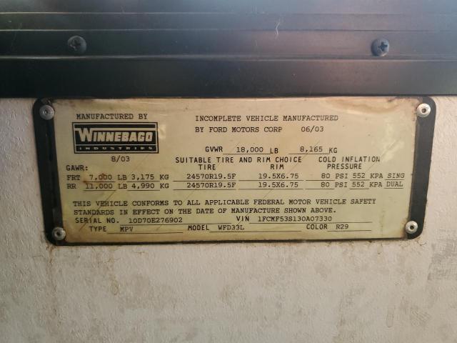 Photo 10 from auction – 2004 FORD 150 WGN XL with VIN 1FCMF53S130A07330