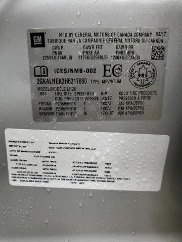 Photo 14 from auction – 2017 GMC TERRAIN SL with VIN 2GKALNEK3H6317880