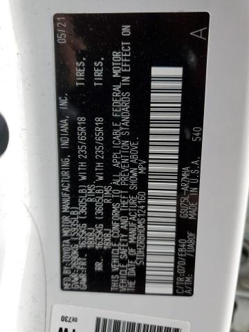 Photo 14 from auction – 2021 TOYOTA HIGHLANDER with VIN 5TDHZRBH0MS124160