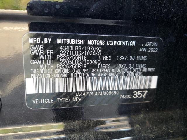 Photo 14 from auction – 2022 MITSUBISHI OUTLANDER with VIN JA4APVAU0NU008690