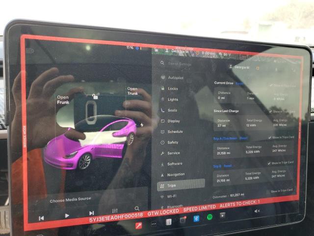Photo 9 from auction – 2017 TESLA MODEL 3 with VIN 5YJ3E1EA0HF000518