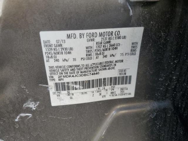 Photo 14 from auction – 2013 FORD EDGE SEL with VIN 2FMDK4JC3DBC74840
