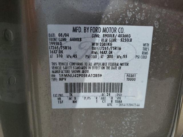 Photo 14 from auction – 2005 FORD EXCURSION with VIN 1FMNU42P05EA12859