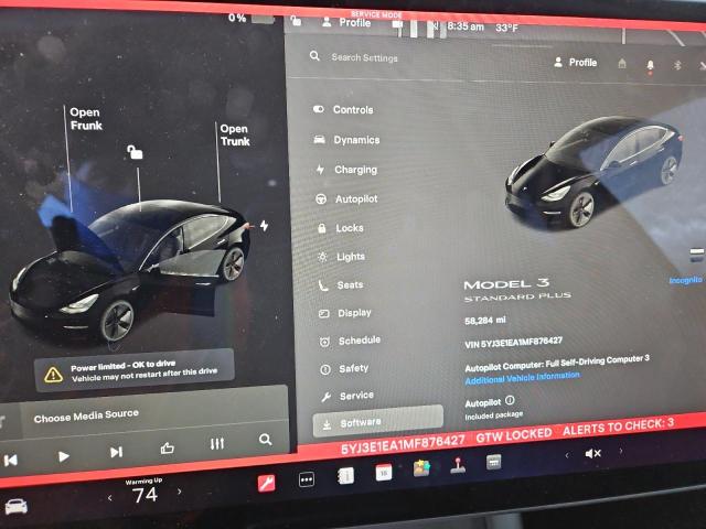 Photo 9 from auction – 2021 TESLA MODEL 3 with VIN 5YJ3E1EA1MF876427