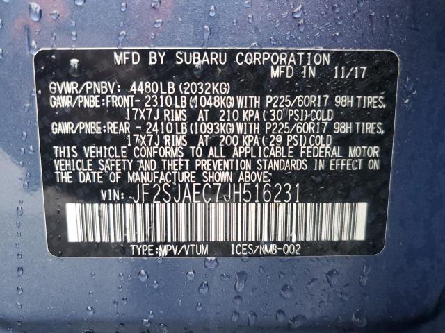 Photo 14 from auction – 2018 SUBARU FORESTER 2 with VIN JF2SJAEC7JH516231