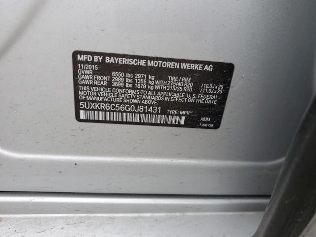 Photo 14 from auction – 2016 BMW X5 with VIN 5UXKR6C56G0J81431