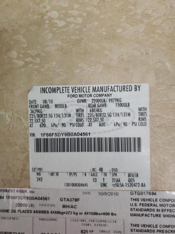 Photo 10 from auction – 2011 FORD F53 with VIN 1F66F5DY9B0A04561