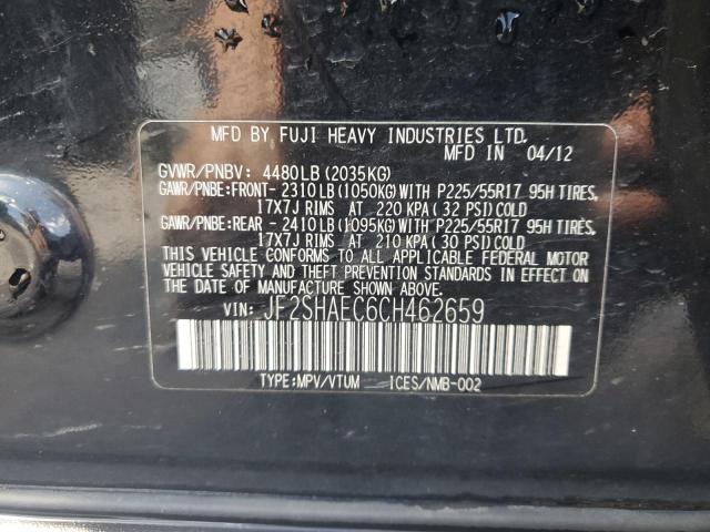 Photo 14 from auction – 2012 SUBARU FORESTER with VIN JF2SHAEC6CH462659