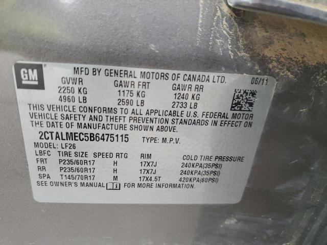 Photo 14 from auction – 2011 GMC TERRAIN SL with VIN 2CTALMEC5B6475115