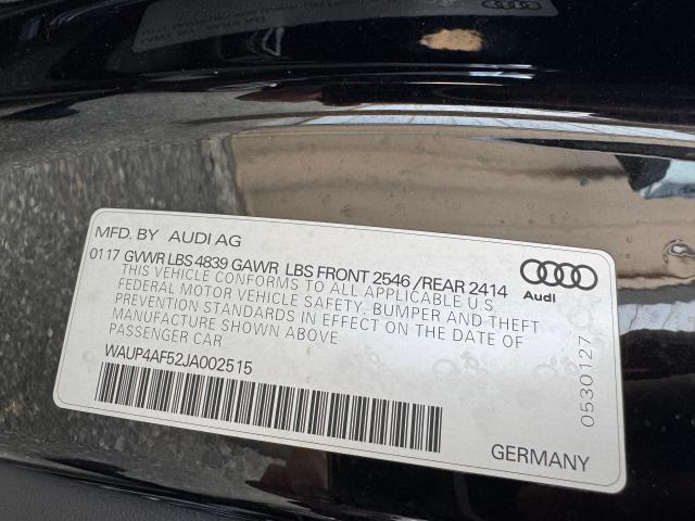 Photo 10 from auction – 2018 AUDI S5 PREMIUM with VIN WAUP4AF52JA002515