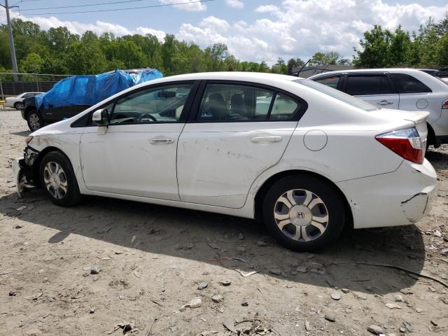 Photo 2 from auction – 2012 HONDA CIVIC HYBR with VIN JHMFB4F34CS010616