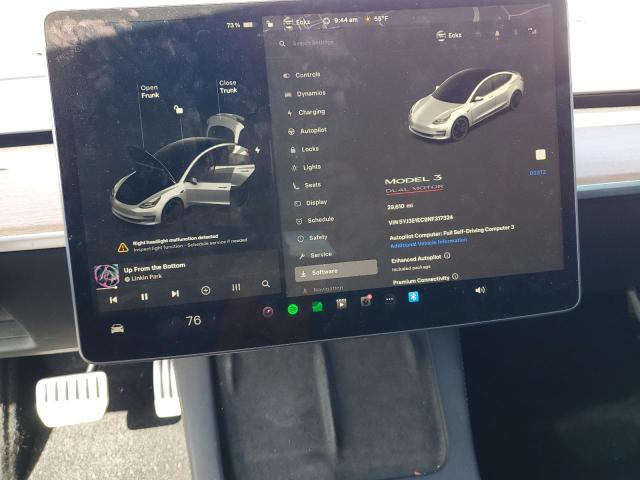 Photo 9 from auction – 2022 TESLA MODEL 3 with VIN 5YJ3E1EC9NF317324