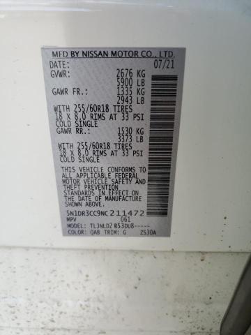 Photo 14 from auction – 2022 NISSAN PATHFINDER with VIN 5N1DR3CC9NC211472