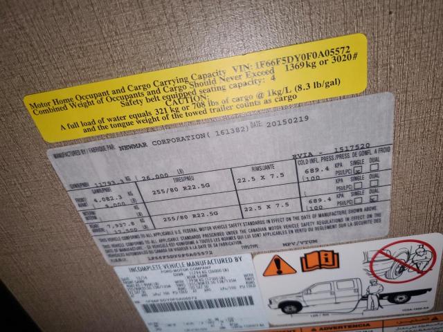 Photo 10 from auction – 2015 FORD F53 with VIN 1F66F5DY0F0A05572