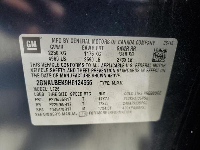 Photo 14 from auction – 2017 CHEVROLET EQUINOX LS with VIN 2GNALBEK9H6124666
