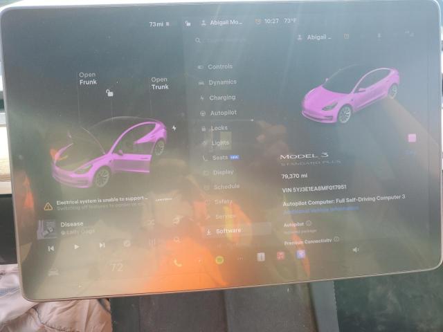 Photo 9 from auction – 2021 TESLA MODEL 3 with VIN 5YJ3E1EA8MF017951