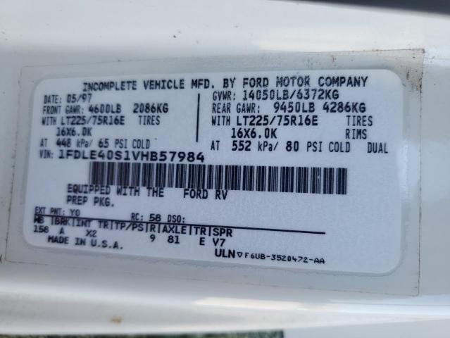 Photo 10 from auction – 1997 FORD ECONOLINE with VIN 1FDLE40S1VHB57984