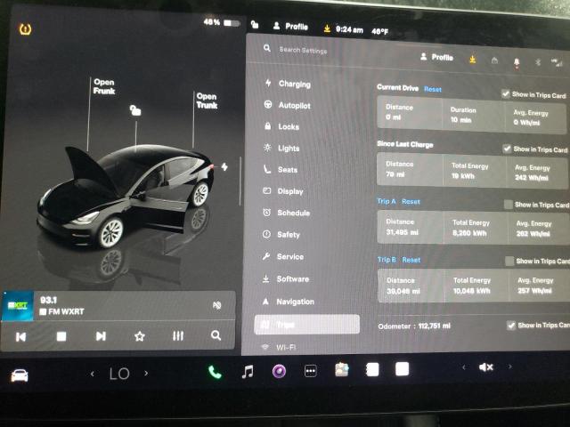 Photo 9 from auction – 2022 TESLA MODEL 3 with VIN 5YJ3E1EA0NF285796