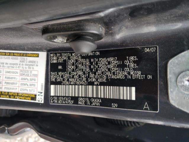 Photo 14 from auction – 2007 TOYOTA 4RUNNER SR with VIN JTEBU14R778099631