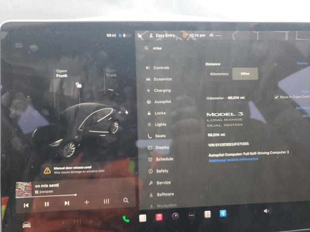 Photo 9 from auction – 2018 TESLA MODEL 3 with VIN 5YJ3E1EB3JF071355