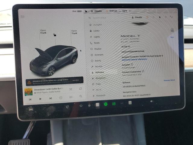 Photo 9 from auction – 2021 TESLA MODEL Y with VIN 5YJYGDEE0MF233748