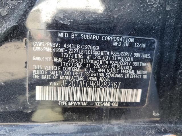Photo 14 from auction – 2019 SUBARU CROSSTREK with VIN JF2GTAEC9KH282367