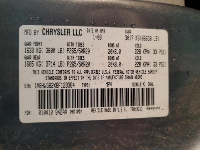 Photo 14 from auction – 2008 CHRYSLER ASPEN LIMI with VIN 1A8HW582X8F129384