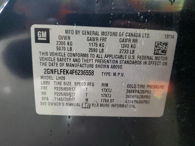 Photo 14 from auction – 2015 CHEVROLET EQUINOX LT with VIN 2GNFLFEK4F6236558