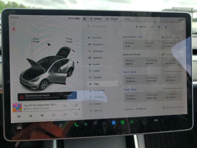 Photo 9 from auction – 2021 TESLA MODEL Y with VIN 5YJYGDEE6MF073200