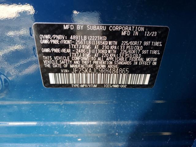 Photo 14 from auction – 2024 SUBARU FORESTER W with VIN JF2SKAJC9RH484865