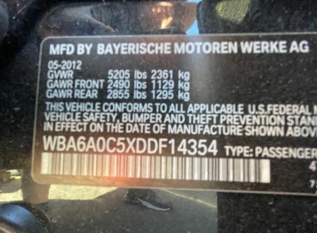 Photo 10 from auction – 2013 BMW 640 I with VIN WBA6A0C5XDDF14354