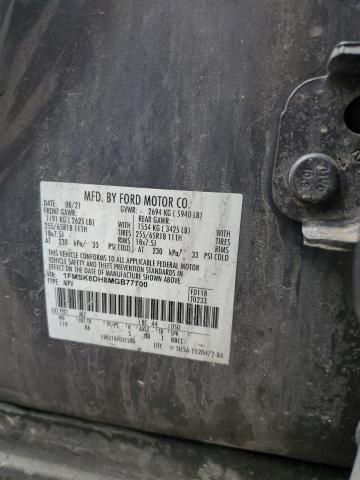 Photo 14 from auction – 2021 FORD EXPLORER X with VIN 1FMSK8DH8MGB77700