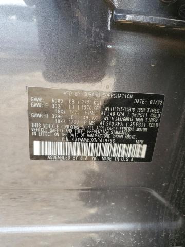 Photo 14 from auction – 2022 SUBARU ASCENT PRE with VIN 4S4WMAEDXN3419796